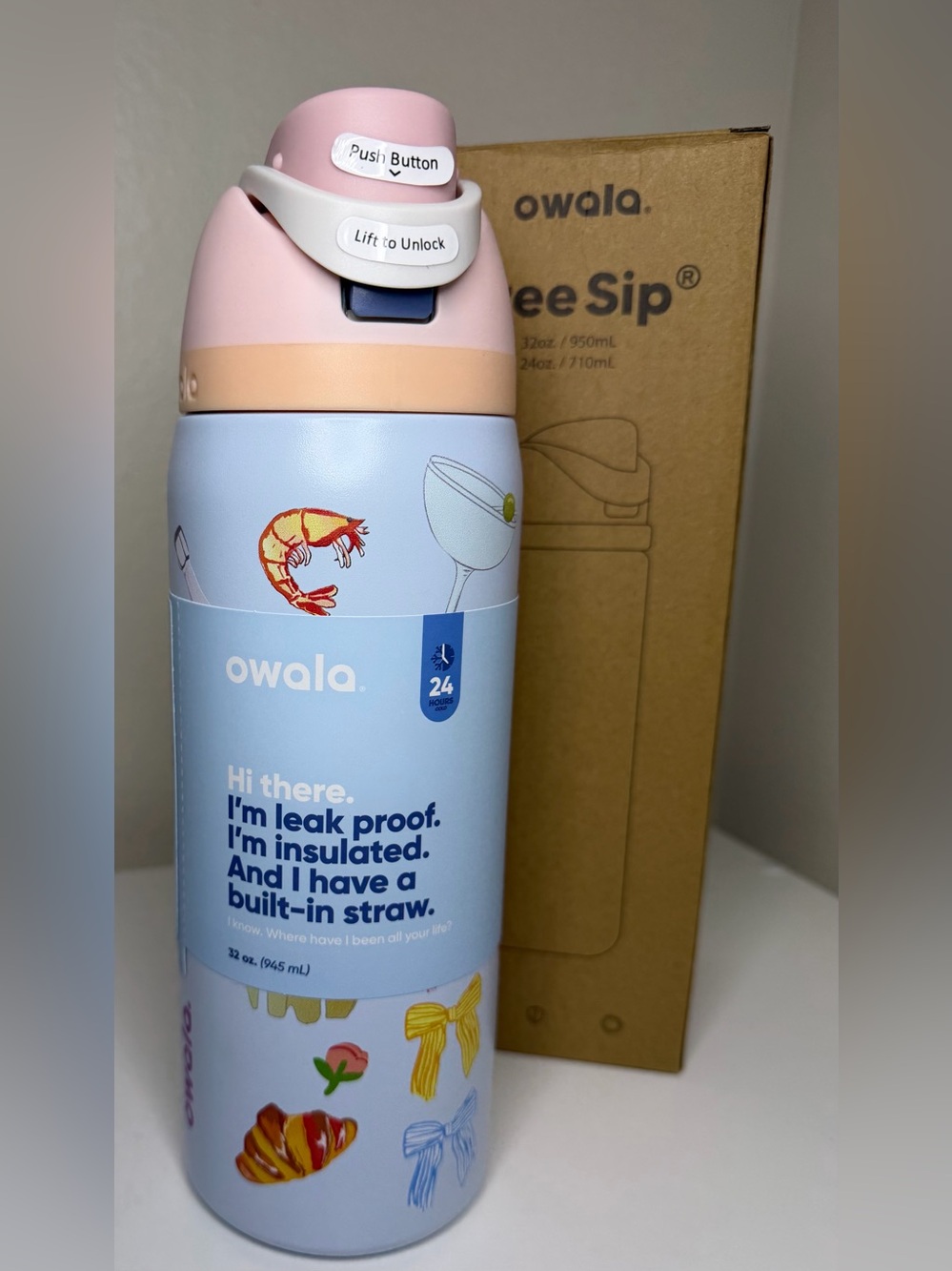 NWT Owala FreeSip 32 oz Picnic Prep Urban Outfitters Exclusive SOLD OUT